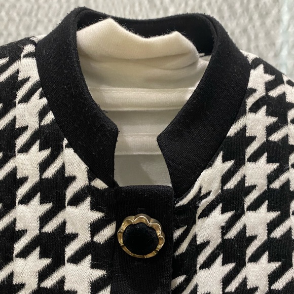 Vintage 80’s Caron Petite Chicago Black & White Blazer - Picture 5 of 8